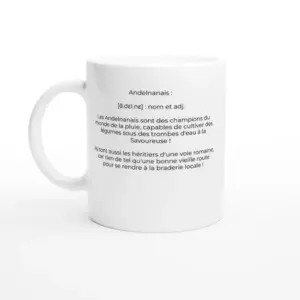 Mug "Andelnanais : maîtres de la pluie et de la route !" (Andelnans 90400)