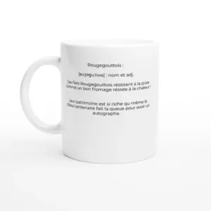 Mug "Rougegouttois : fiers comme un tilleul, résistants comme une pluie de pommées !" (Rougegoutte 90200)
